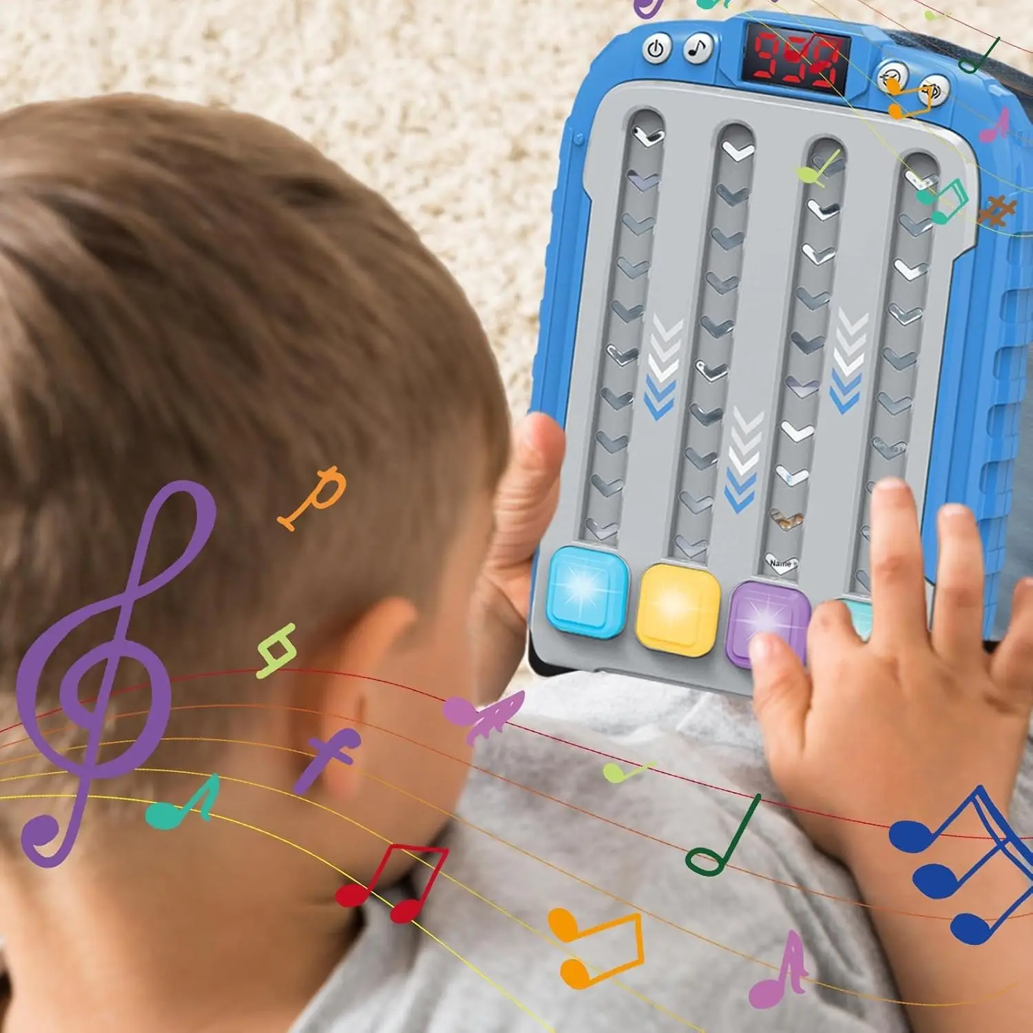 Electronic Music Rhythm Game Machine Fast Press Quick Push Game Console Fidget Toys Handheld Puzzle Sensory Toys