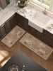 Artistic Kitchen Carpet Retro Luxurious Decoration Non-slip Carpets Restaurant Absorbent Rug PVC Wear-resistant Breathable Rugs 4