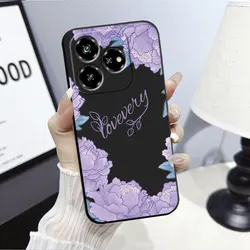 Soft Silicone Flower Back Cover Case - Shockproof Protective Phone Cover for ZTE Blade V60 4G (HS - C0588)