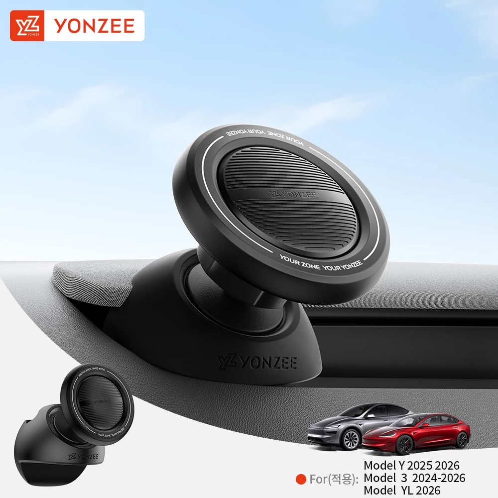 YZ für Tesla Model 3 Y YL Juniper Highland LHD RHD Silikon-Magnet-Handyhalterung MagSafe Auto-Halterung Innenraum-Zubehör 2026