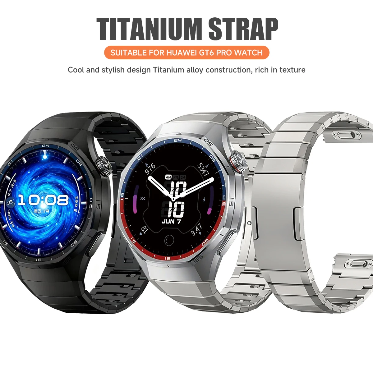 Premium No-Gap Titanium Quick Release Luxury Metal Watch Strap