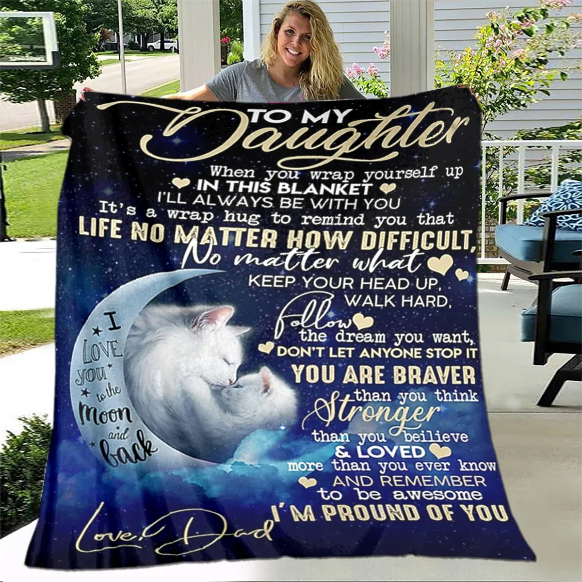 

Blessing gift for my parents, grandparents, sons,and daughters,flannel warm blanket, fashionable portable blanket,Christmas gift
