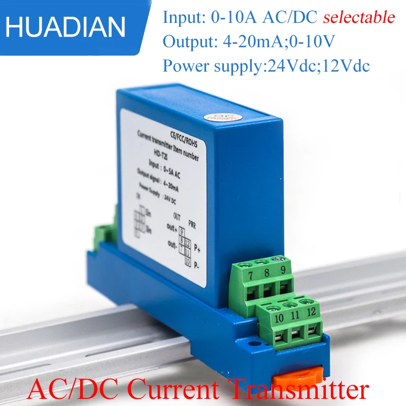 Ac Current Transducer 0-10V Output Ac Input 0-150A Current Transmitter Ac Dc Current Transmitter