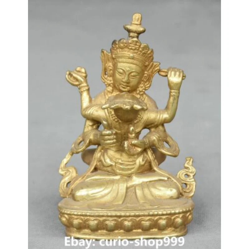 

Antique Tibet Bronze Buddhism Vajradhara Vajrabhairava Yab-Yum Buddha Sit Statue