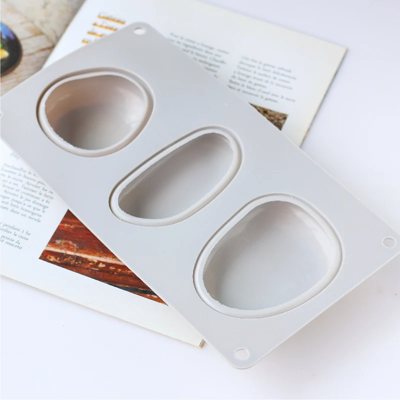 3 Holes Soap Molds Soap Making Stone Arc-shaped Diy Handmade Making Tool Silicone Mould Bathroom Supplies