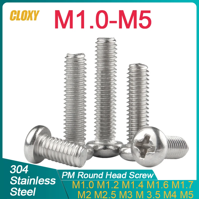 200/100/50 個 M1 M1.2 M1.4 M1.6 M1.7 M2 M2.5 M3 M3.5 M4 M5 304 