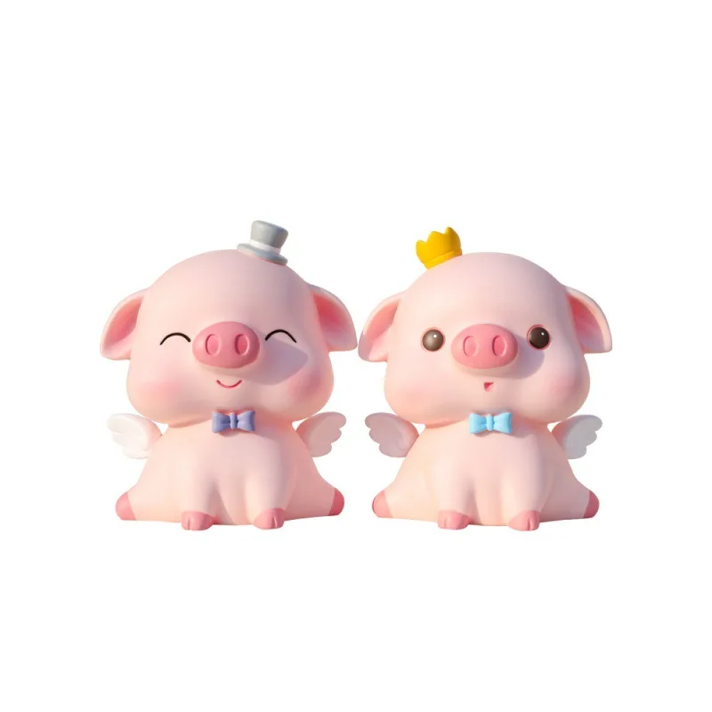 

Cartoon Cute Piggy Bank for Kids Living Room Creative Coins Angel Pig Money Boxes Saving Adult Ornaments Gift Home Decoration