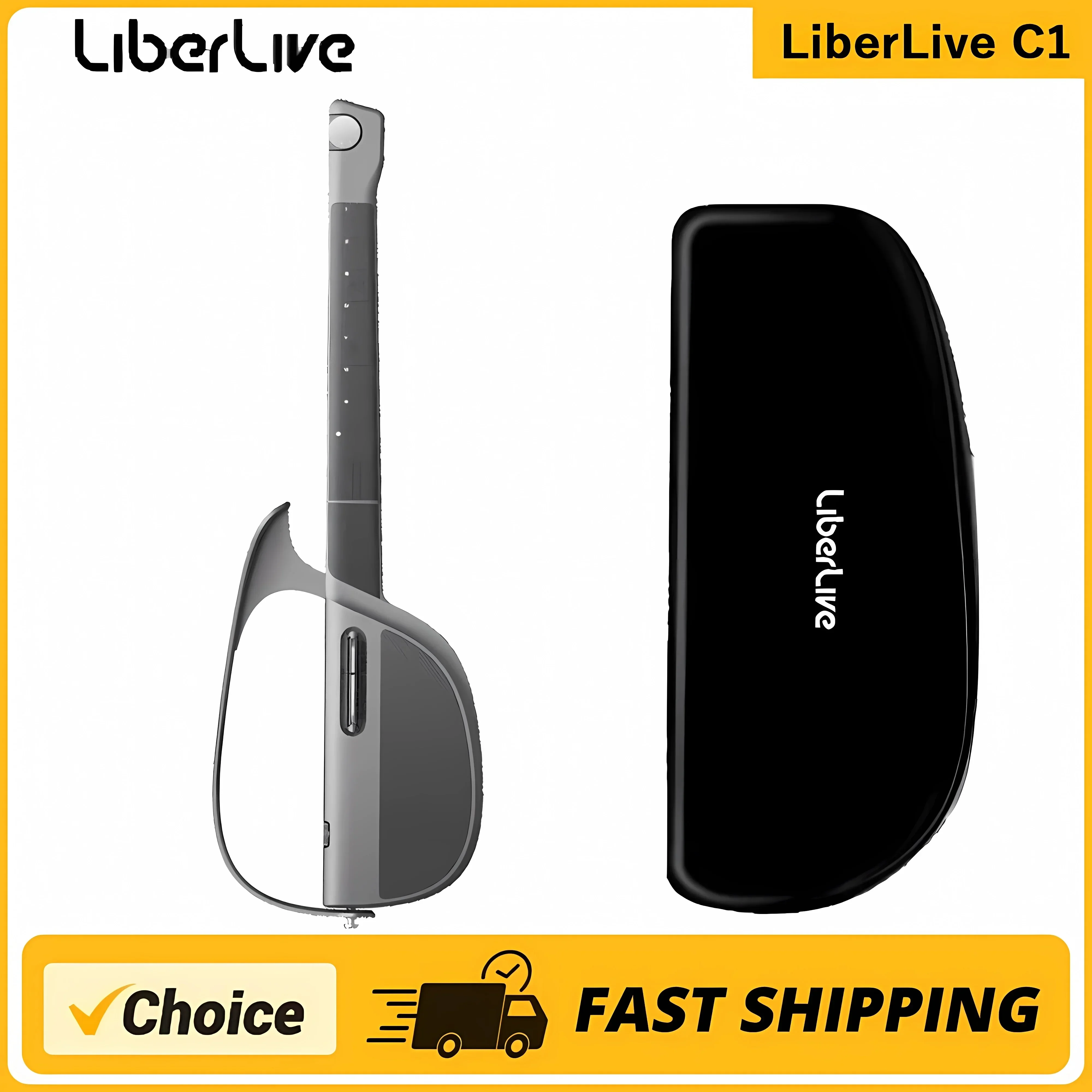 Liberlive c1-ストラップ付きの折りたたみ式ギター,スマート