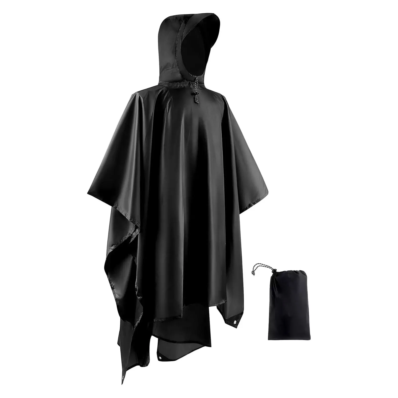 Raincoat Poncho 3in1 Full Poncho Adult Waterproof Cover Men's Folding Raincoats with Hood for Rain Male Poncho Coat Man Impermeable Trip Camping