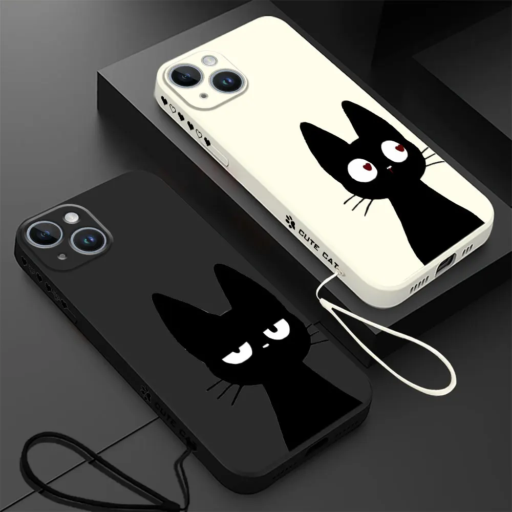 Lucky Cat Silicone Cover Bag with Lanyard - Cute and Durable Protective Case