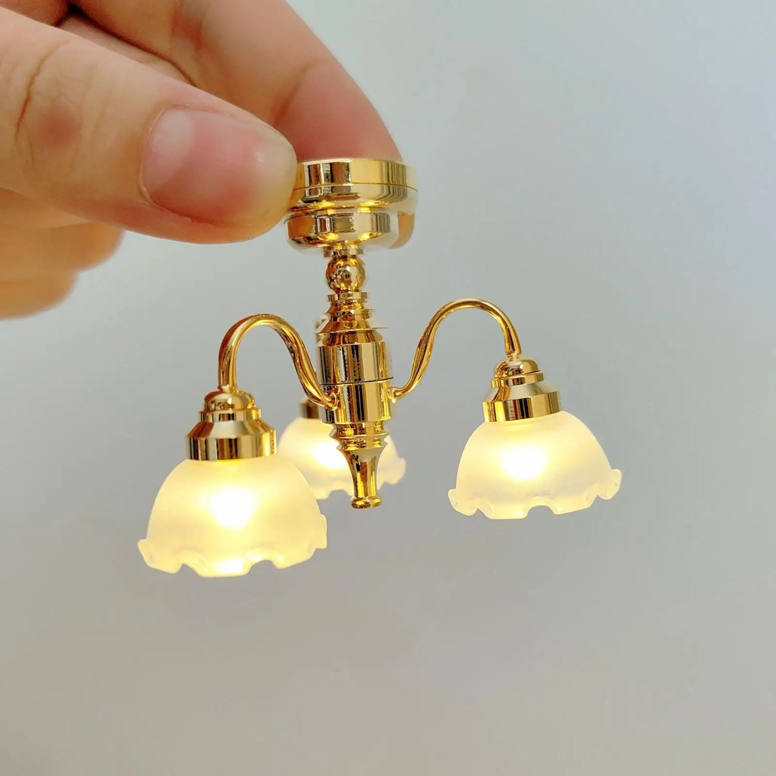 

1:12 Ceiling Light 1/12 Simulation Decor Dollhouse Miniature Ceiling Lamp