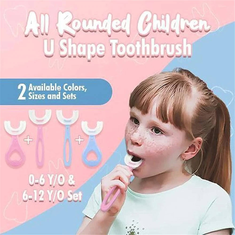 Toothbrush Children 360 Degree U-shaped Child Toothbrush Teethers Brush Silicone Kids Teeth Oral Care Cleaning 3 Toothbrush Children 360 Degree U-shaped Child Toothbrush Teethers Brush Silicone Kids Teeth Oral Care Cleaning