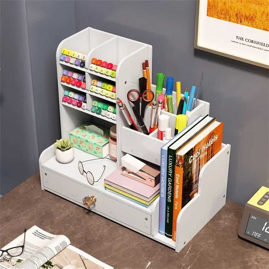 Pen Holder Office Supplies Storage Stationery Box Student School Supplies Storage Dormitory DIY Space-Saving Large-Capacity pen holder,desktop storage box,stationery organizer,stationery storage box