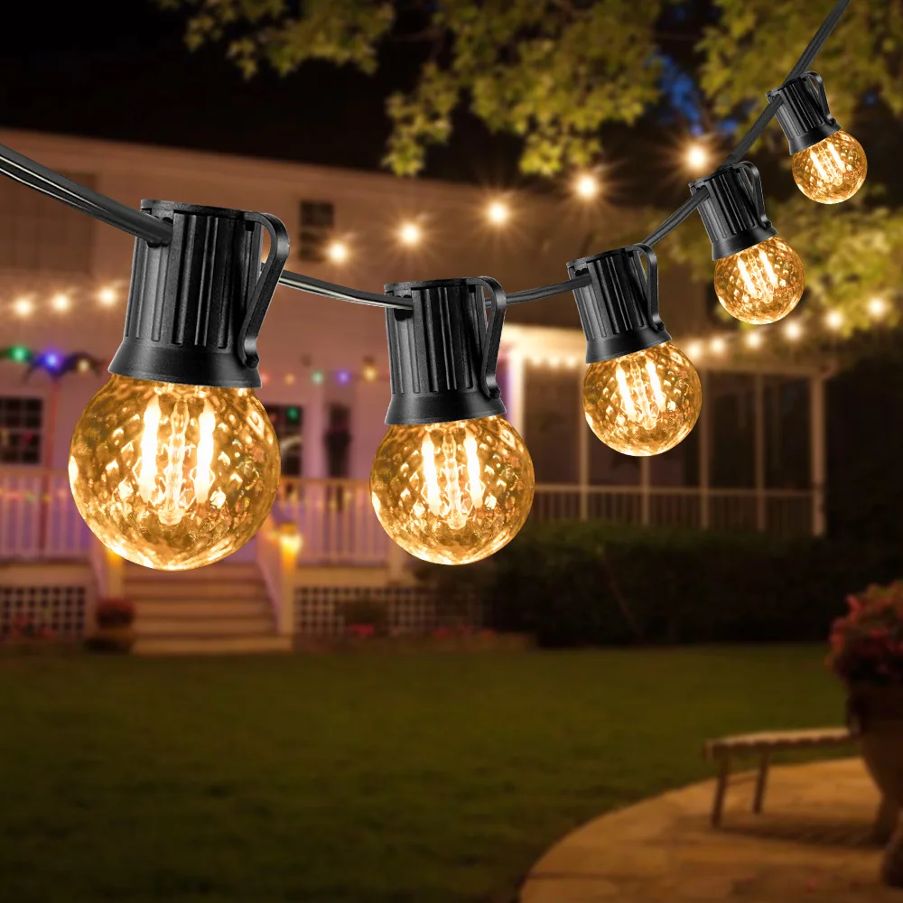 10M 15M G40 String Light Outdoor Light Garden Fairy Wedding Garland Party Street Decoration Backyard Outdoor Patio String Light