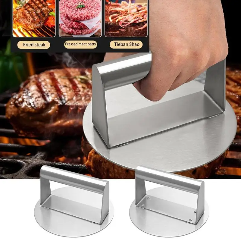 

Stainless Steel Smash Burger Press High-quality Round Hamburger Mold Hamburger Meat Beef Barbecue Cake Press Mould Kitchen Tool