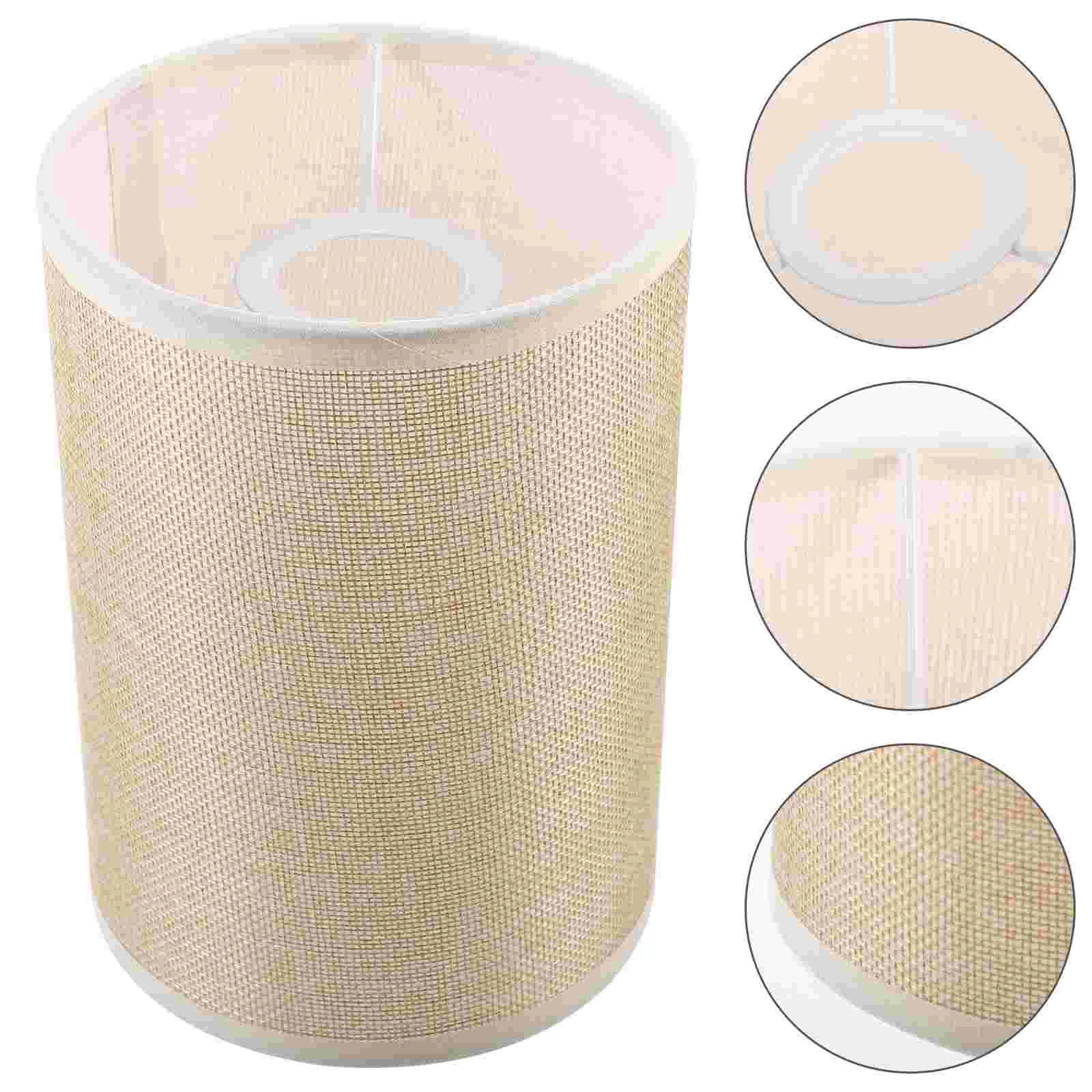 

Lamp Shade Round Living Room Bedroom Table Floor Decorative Lampshade White Light Bulbs