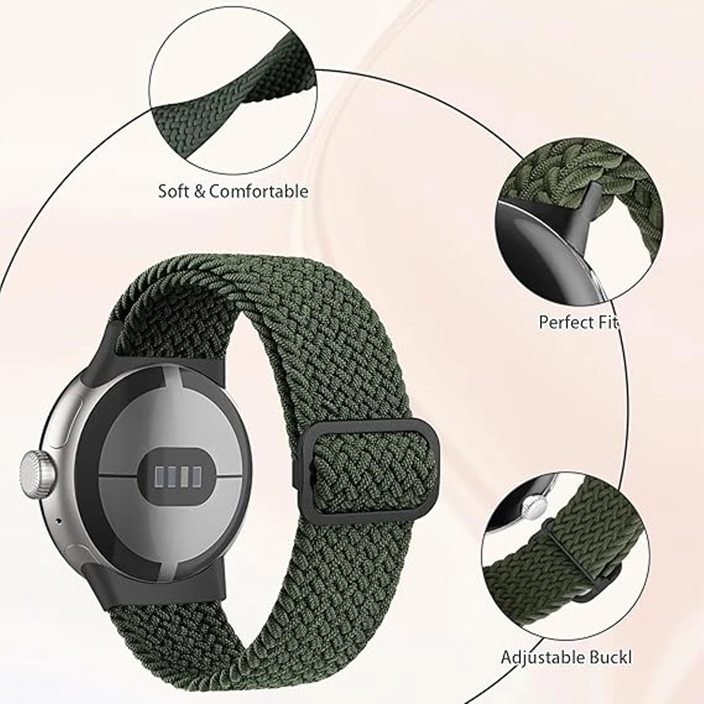 Enhanced Elastic Braided Smartwatch Wristband Bracelet - 41mm