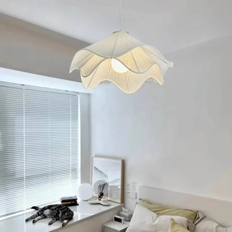 Pendant Light Nordic Minimalist Led Fabric Lights For Living Room Bedroom Home Decor Balcony Kitchen Hanging Lamps