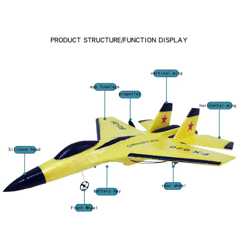 Planador De Controle Remoto Su 35 Rc Ch 2.4g