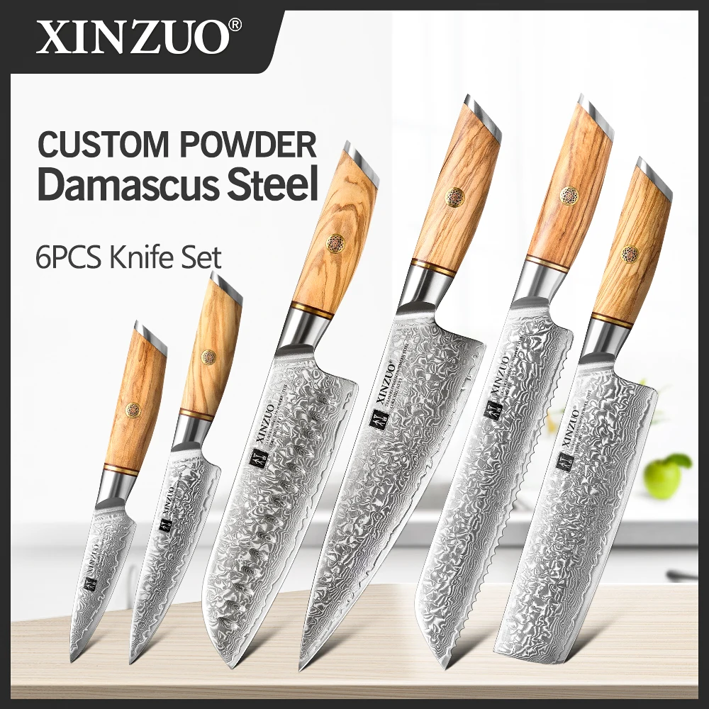 XINZUO 6'' inch Bone Knife 73 Layers High Carbon Steel Japan