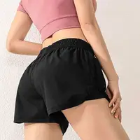 Women Elastic High Waist Short Pants Fake Two Pieces Yoga Leggings Running Training Shorts Casual Quick Dry Fitness Shorts 5