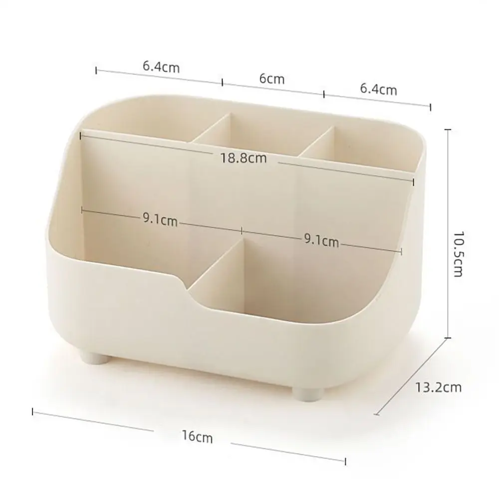 5-grid Large Capacity Pen Holder Multifunctional Makeup Brush Holder High Quality Plastic Desktop Organizer Storage Bucket 6