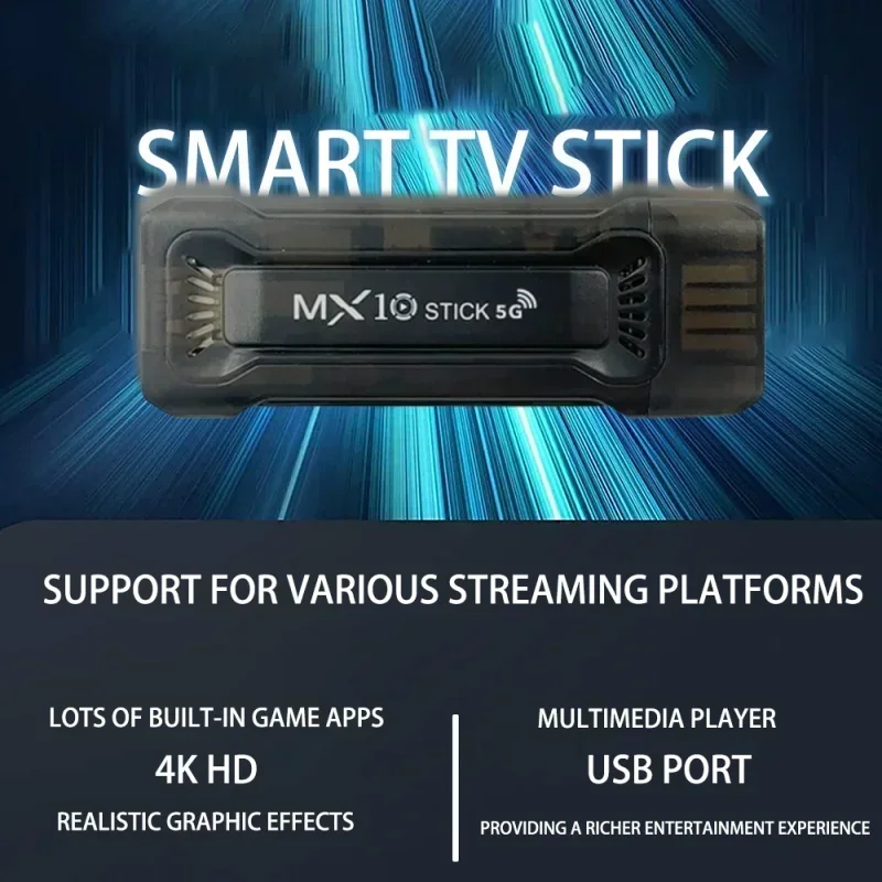 Wholesale MX10 TV Stick RK3228A HDR IPTV 4K Smart TV Dongle Dual Wifi 1GB 8GB 4 Core 64bit Android TV Box With Remote Control 3