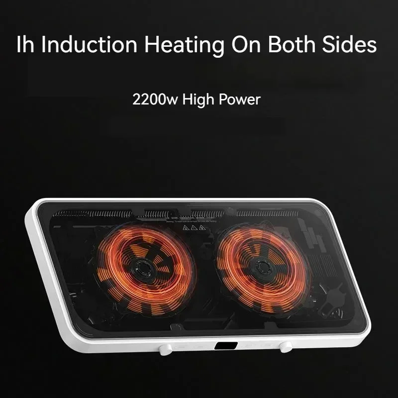 XIAOMI MIJIA Dual Stove Induction Cooker 2200W Heating Large Baking Tray Set Barbecue Grill Electric Caldron Kitchen Appliances