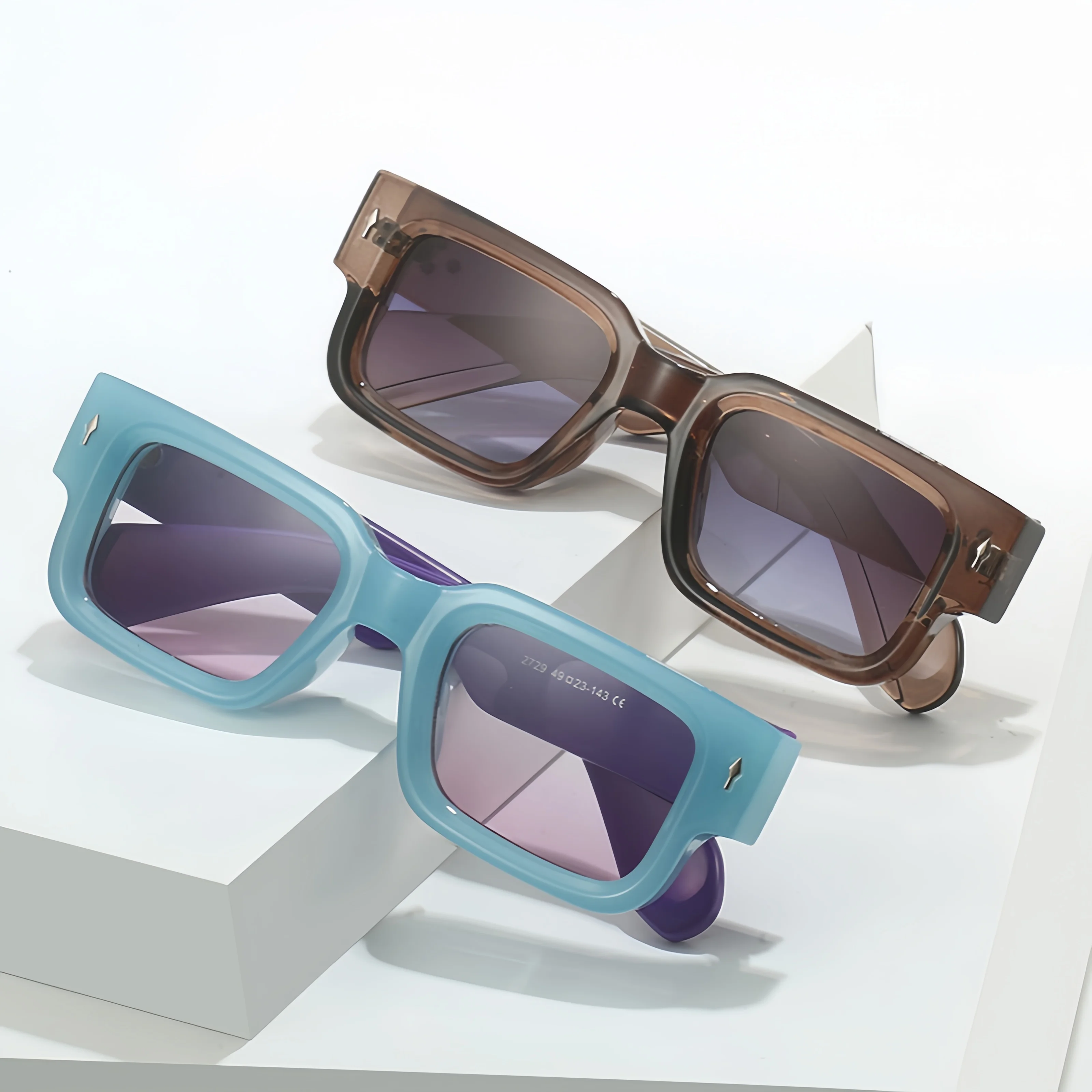 Vintage Small Square Sunglasses Women Men Fashion Retro Thick Edge Frame Luxury Male Sun Glasses Shades UV400 Eyeglasses fashion sunglasses