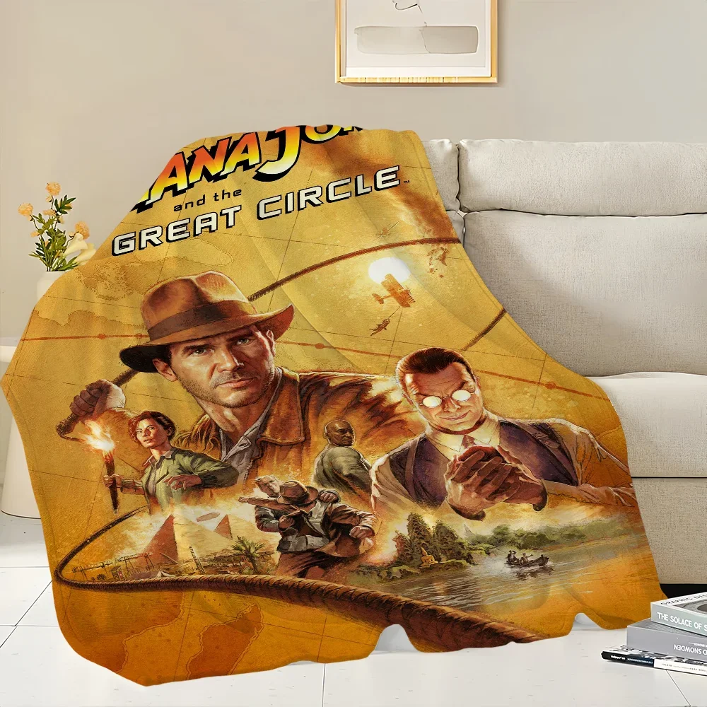 Indiana Jones And The Great Circle Skicomfort Warm Soft Home Lunch Blanket Suitable For LivingRoom Office Daily Travel Gifts 4