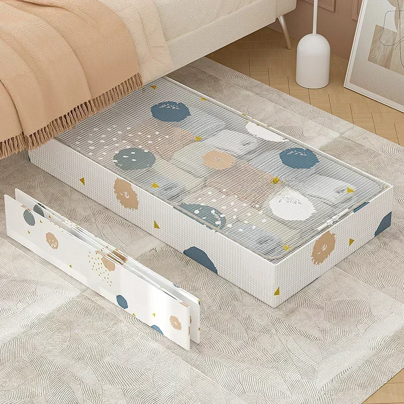 

Ящик для хранения инструментов, домашняя коробочка для кровати с отделкой цветами, Пылезащитная оригинальная сетка из ПВХ, складное основание для мелочей