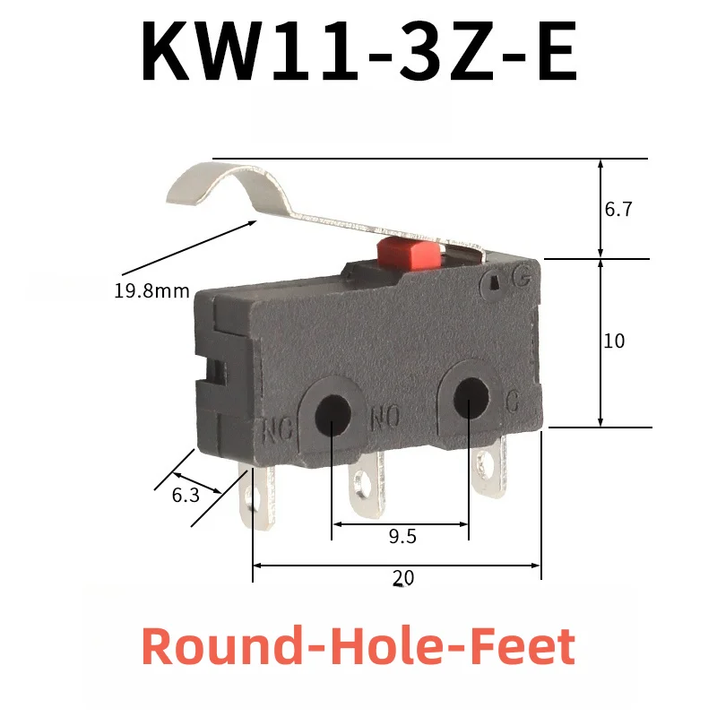 Set of 10 Durable Miniature Limit Switches with Self-Resetting Function, 5A 125/250V Capacity