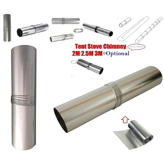 Titanium Chimney Pipe BACKPACKING FLUE for Tent Wood Stove Pipe Replacement  Kits - AliExpress