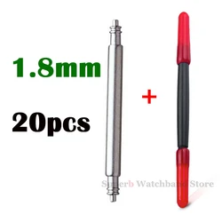 Versatile Metal Steel Spring Bar Set - 20pcs Watch Band Pins for Repair and Adjustment (Dia 1.8mm)