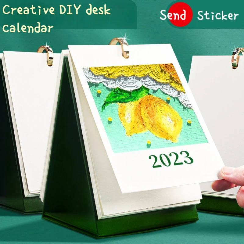 

Borrence calendario 2024 New Blank Watercolor Paper Annual Calendar Watercolor Painting Wall Calendar DIY Desk Calendar Book