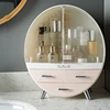Makeup Organizer Brush Holder Cosmetic Storage Box with Dust Free Cover Portable Waterproof Lid Dust Proof Drawers for Lipstick 6