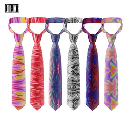 Fashion Colorful Design Tie For Adult 8cm Wide Polyester Slim Shirt Suits Accessories Business Leisure Party Halloween Neckties