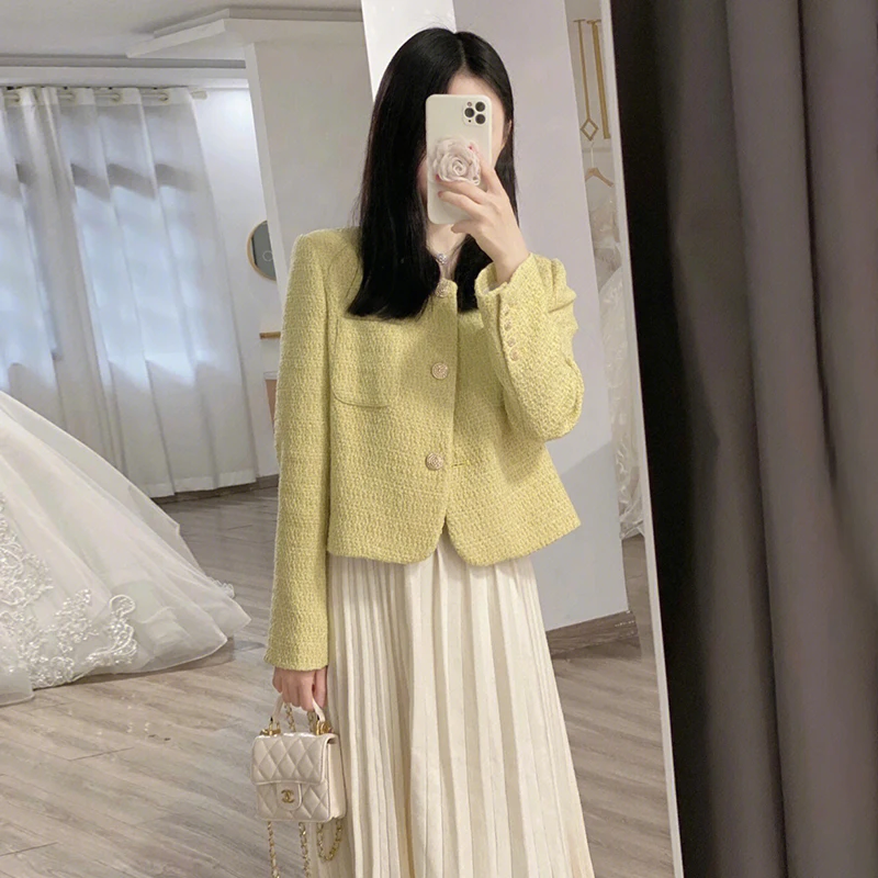 

2023 Coat For Women New Korean Short Fashion High Grade Elegant Ladies Free Shipping
