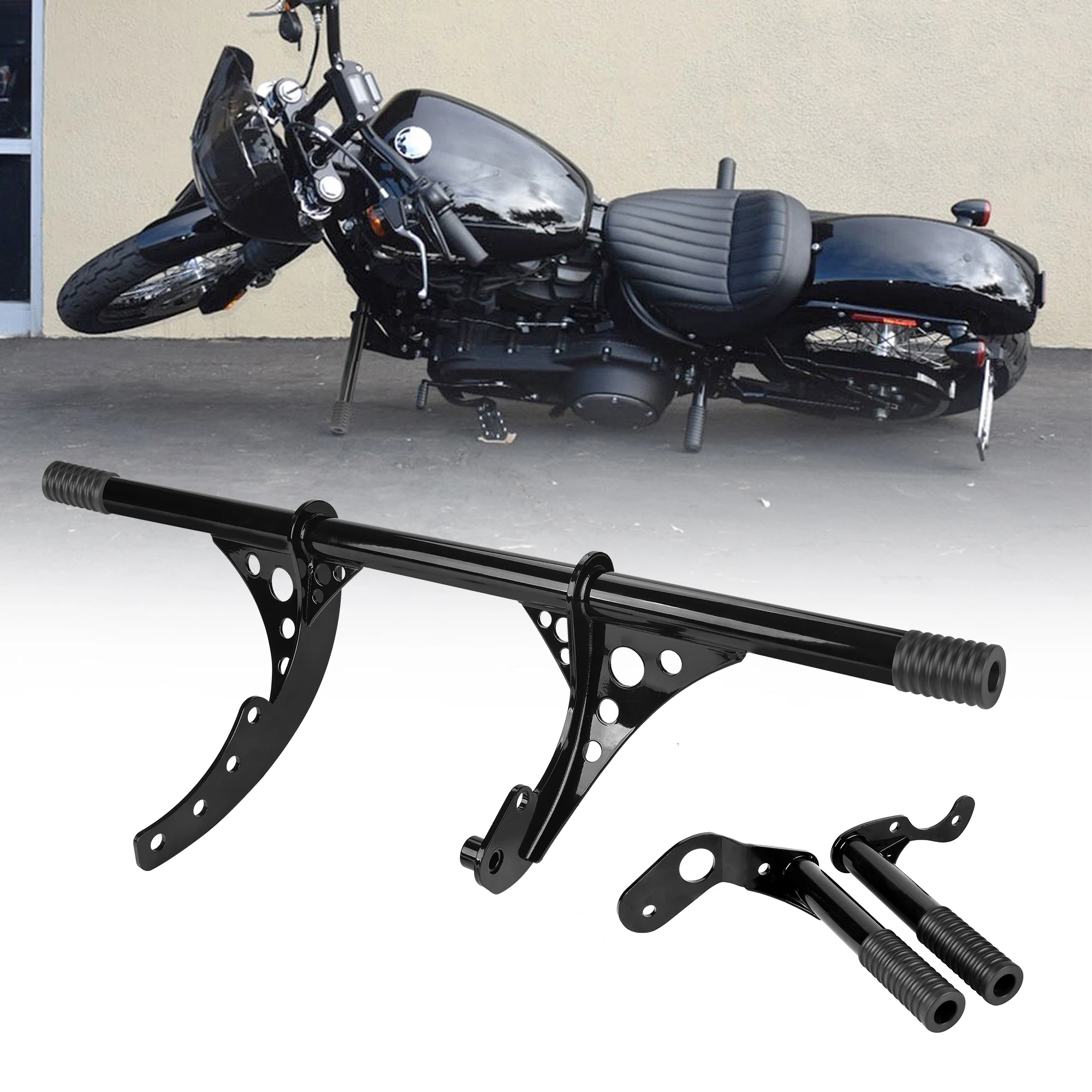 

Motorcycle Highway Passenger Peg Crash Bars Frame Slider Bumper Guards For Harley Softail Street Bob Low Rider FXBB FXLR FXLRS