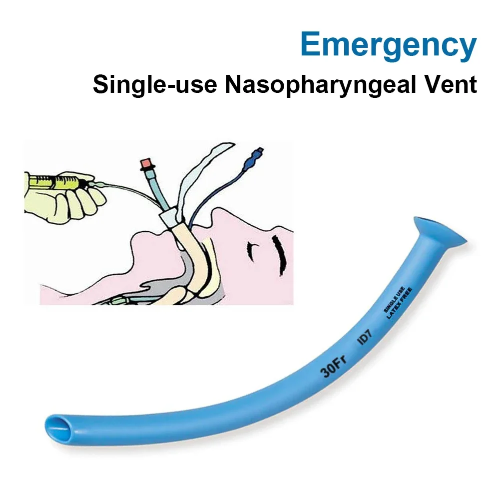 1pcs High-flow Nasal Cannula Oxygen Tube Nasopharyngeal Airway Respiratory Emergency Aid Airway Tube For Emergency First Aid
