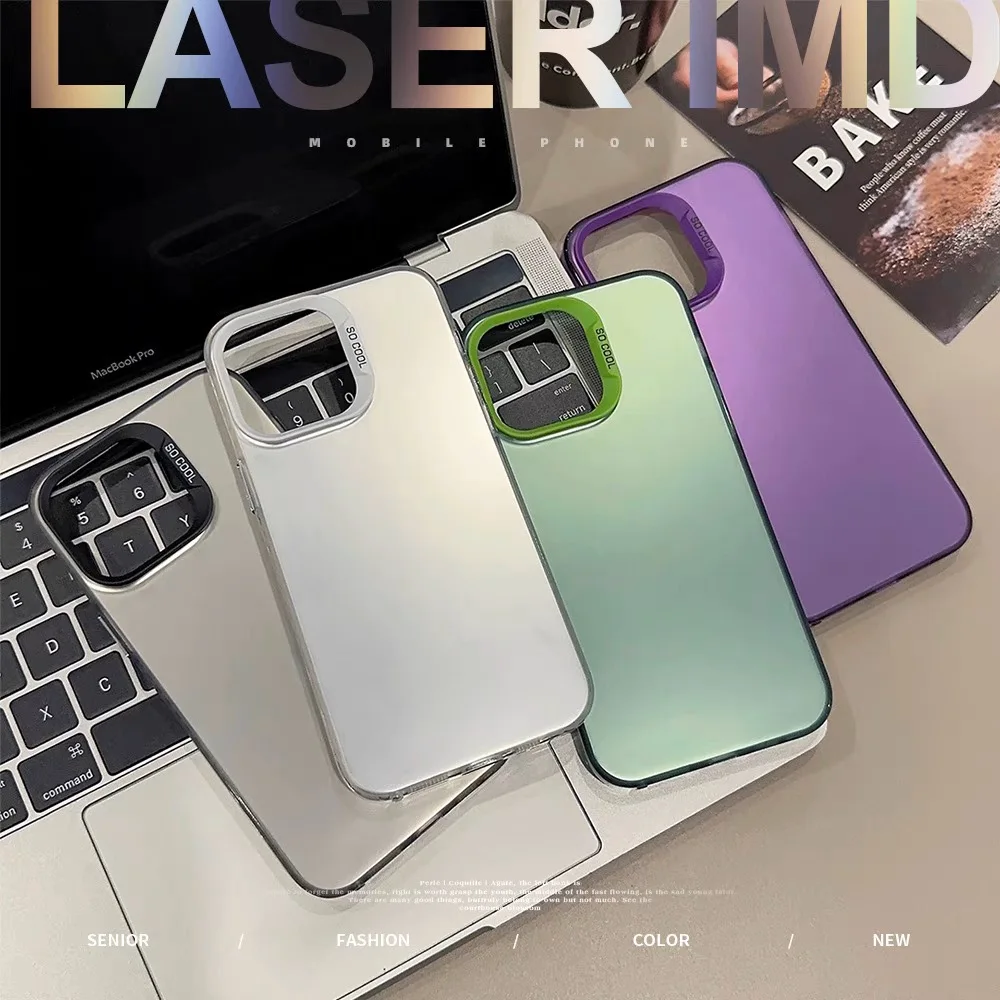 Luxury Metallic Aurora Matte Phone Case Cover