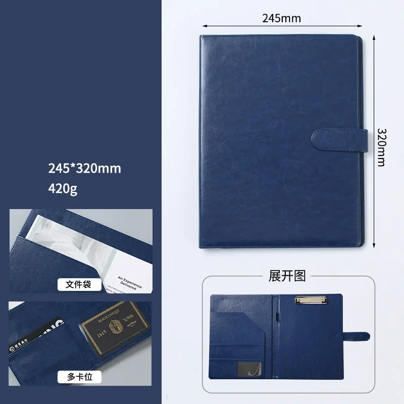 Business Folder Multifunctional A4 Conference Leather Contract File Folders