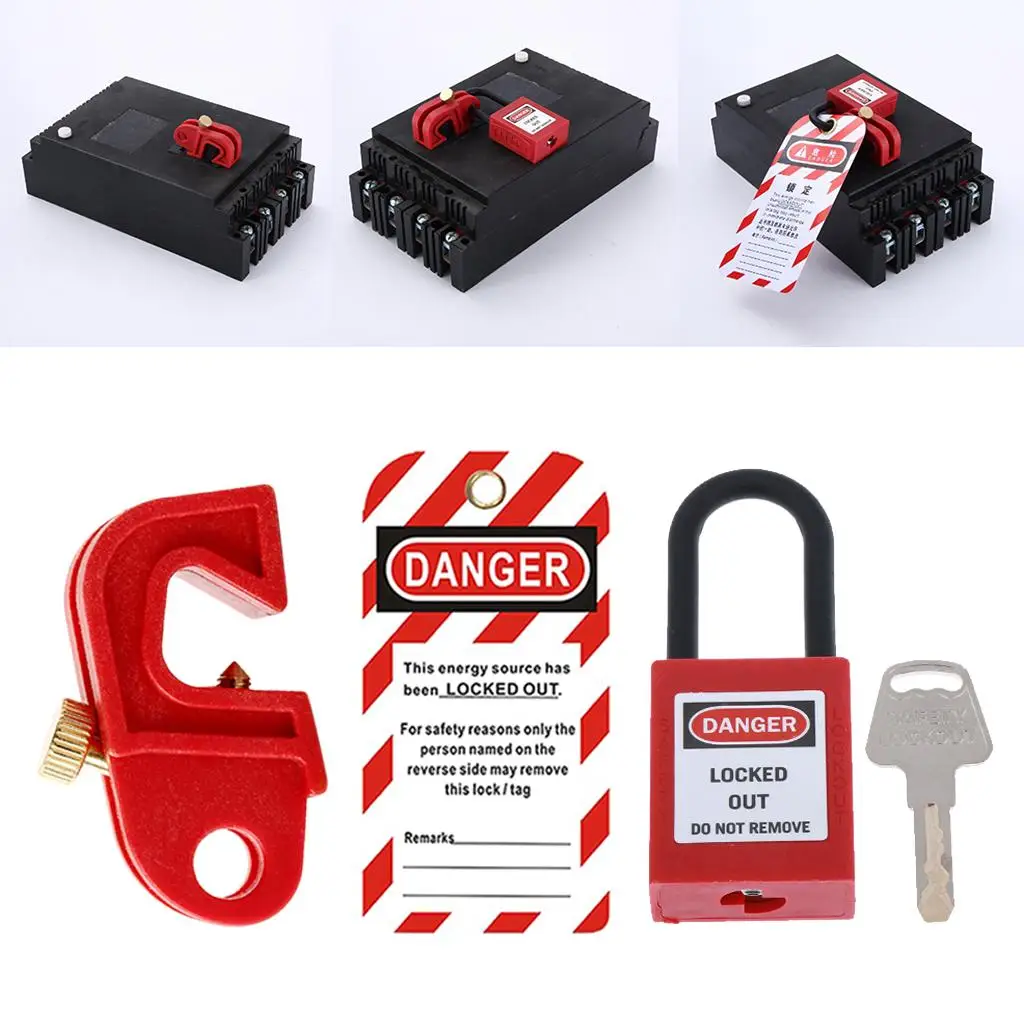 Circuit Breaker Lockout Set Universal MCB Lockout Safety Pin Plastic Anti-cut Device for Workshop Use Circuit Breaker Lockout Set Universal MCB Lockout Safety Pin Plastic Anti-cut Device for Workshop Use