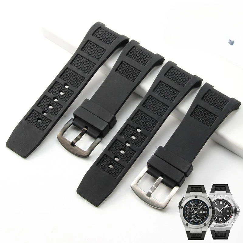 

High Quality Waterproof Diver Rubber Watch Band Silicone Sports Watch Straps Mens Fits IWC Watch Accessories 30*16mm with Tools