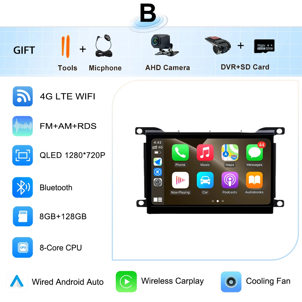 (B) 8G 128G AHD DVR