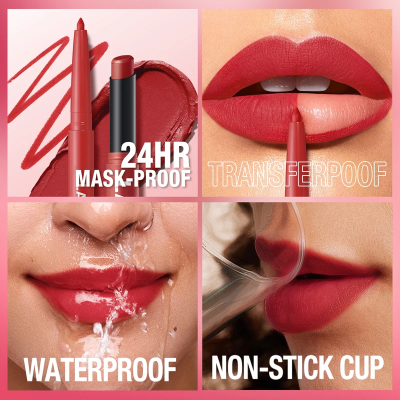 Integrated waterproof lipliner+lipstick lipstick lipstick