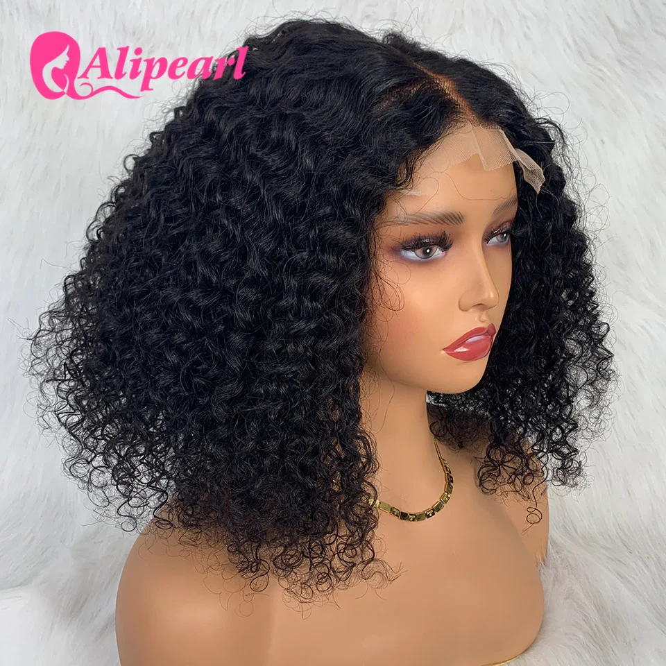 AliPearl Hair Short Wig Jerry Curly Bob Human Hair Wigs Brazilian 5x5 Lace Bob Wig Pre Plucked 180 Density human hair wig human hair extensions lace front wig human hair wigs front lace wig