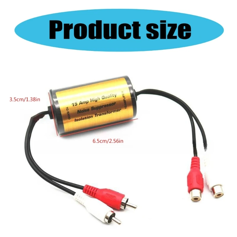 Upgraded Ground Noise Isolator Noise Filter Suppressor Reducer for Car Radio/Home Stereo Systems