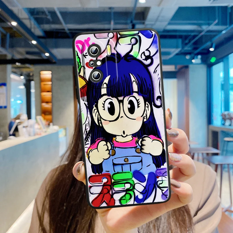 thumbnail image 1 of Arale Anime para Xiaomi Redmi Note 13, 12, 11E, 11S, 11, 11T, 10, 10S, 9, 9S Pro Plus, 4G, 5G, funda negra para teléfono, 1 of 5