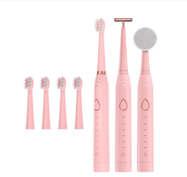 Toothbrush Sonic Vibration Smart Toothbrush Whitening Teeth Face Chean Massage USB Charging Waterproof Brushing Set